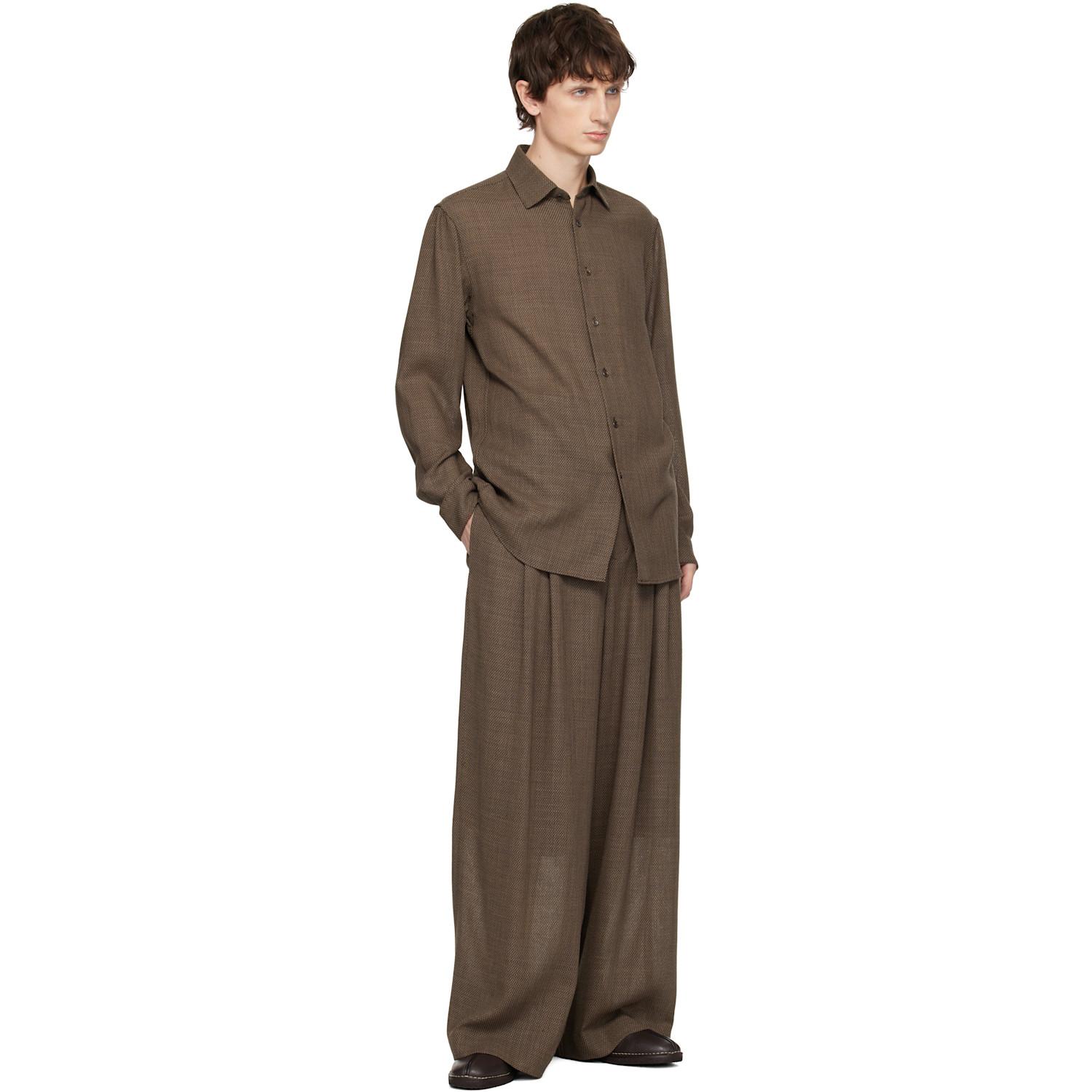SOSHIOTSUKI Manica Camicia Dress Shirt in Brown for Men | Lyst Canada