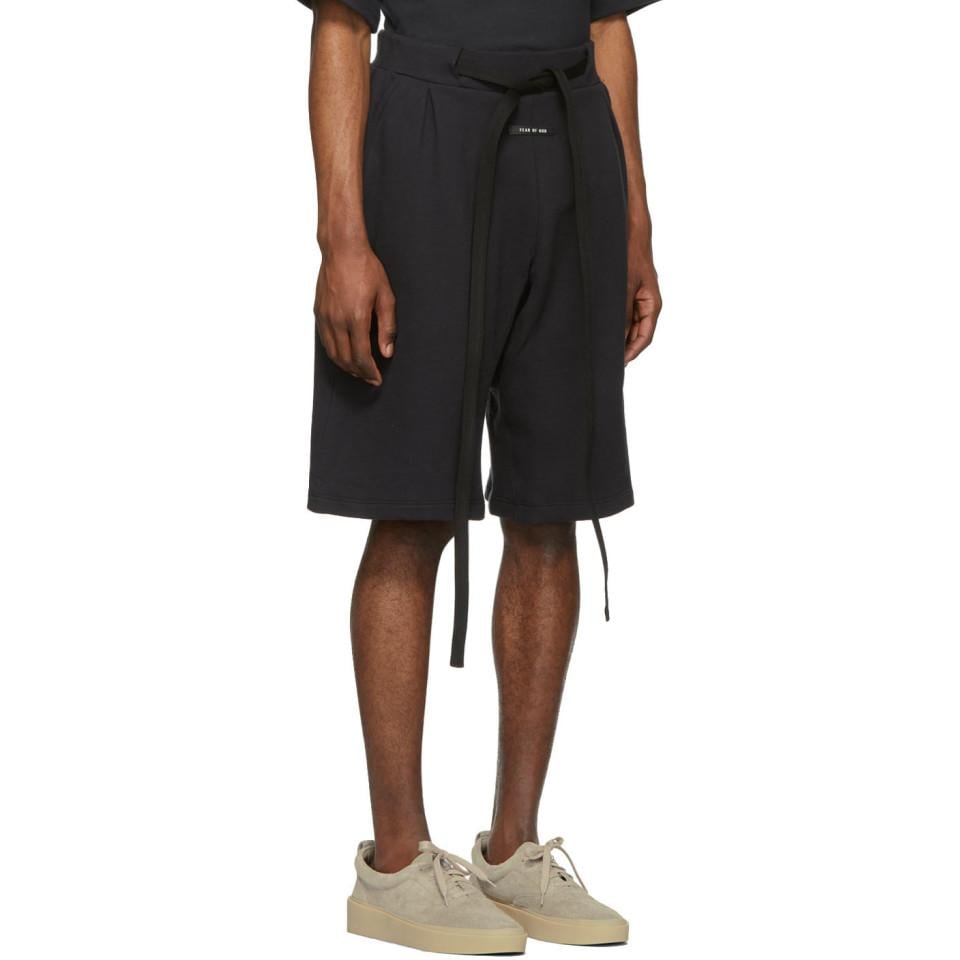 Fear Of God Sixth Collection Relaxed Lounge Shorts in Black for