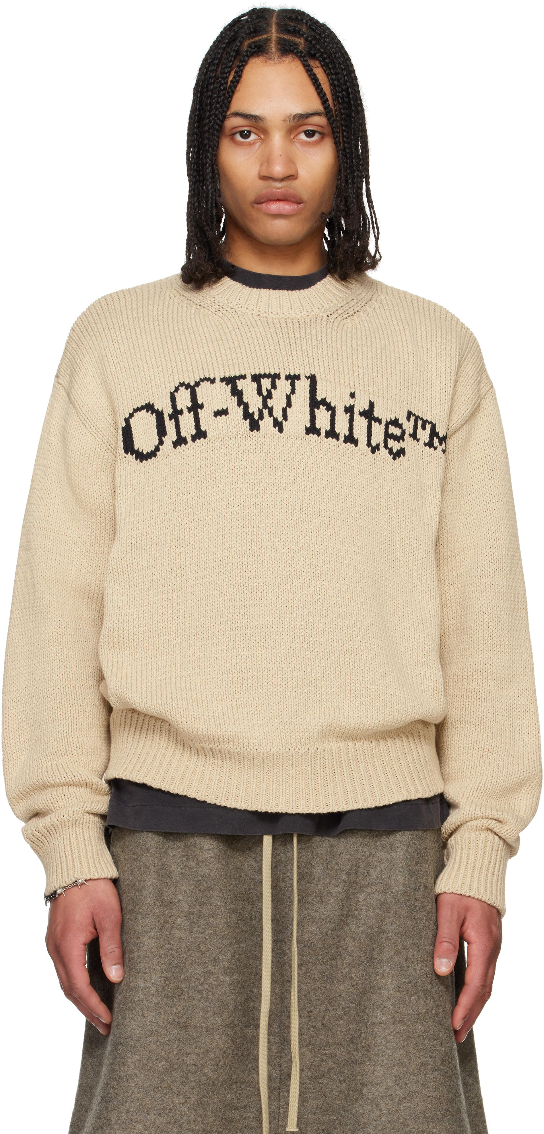 Off-White モヘアダメージニット　アシンメトリー　美品 Off-White LOGO PUNK モヘアダメージニット