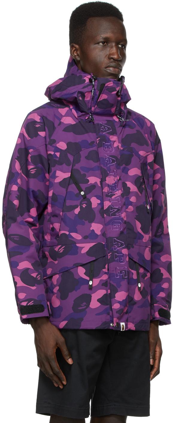 A Bathing Ape Purple Camo Snowboard Jacket for Men | Lyst