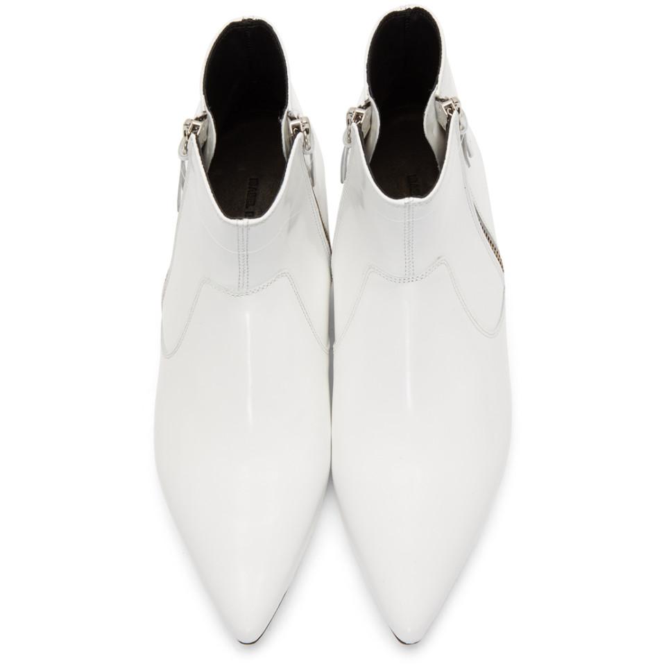 boots blanches isabel marant