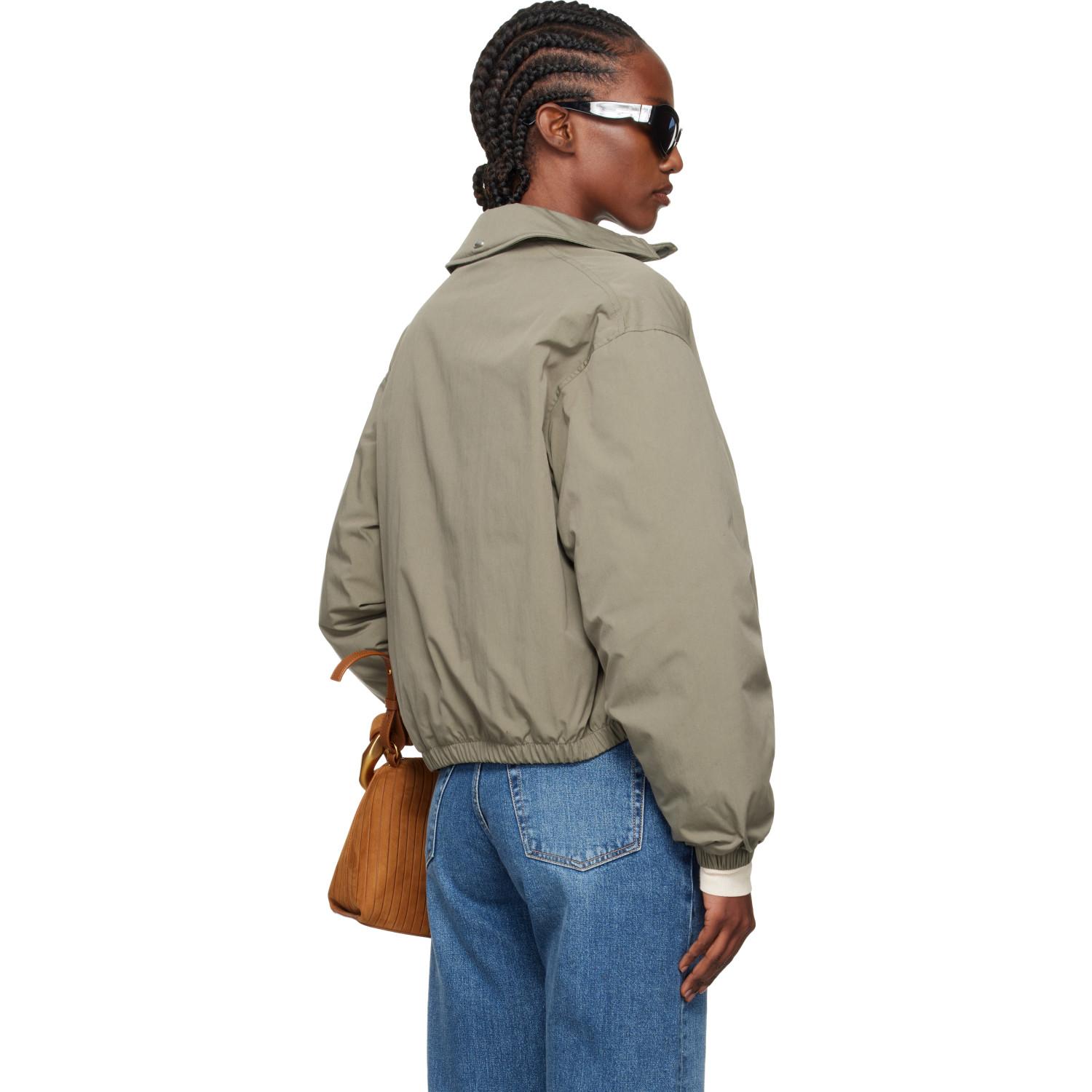 Our Legacy Khaki Cropped Avenue Puffa Jacket in Blue | Lyst UK