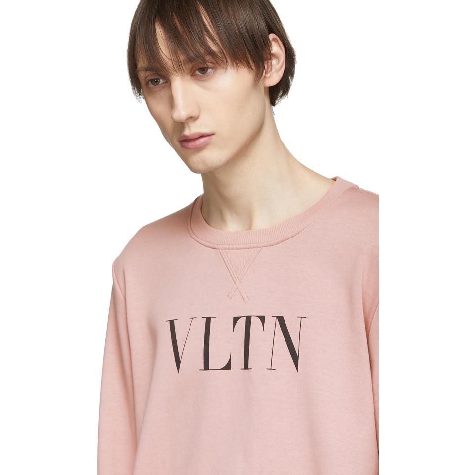 Valentino Cotton Pink Vltn Sweatshirt 