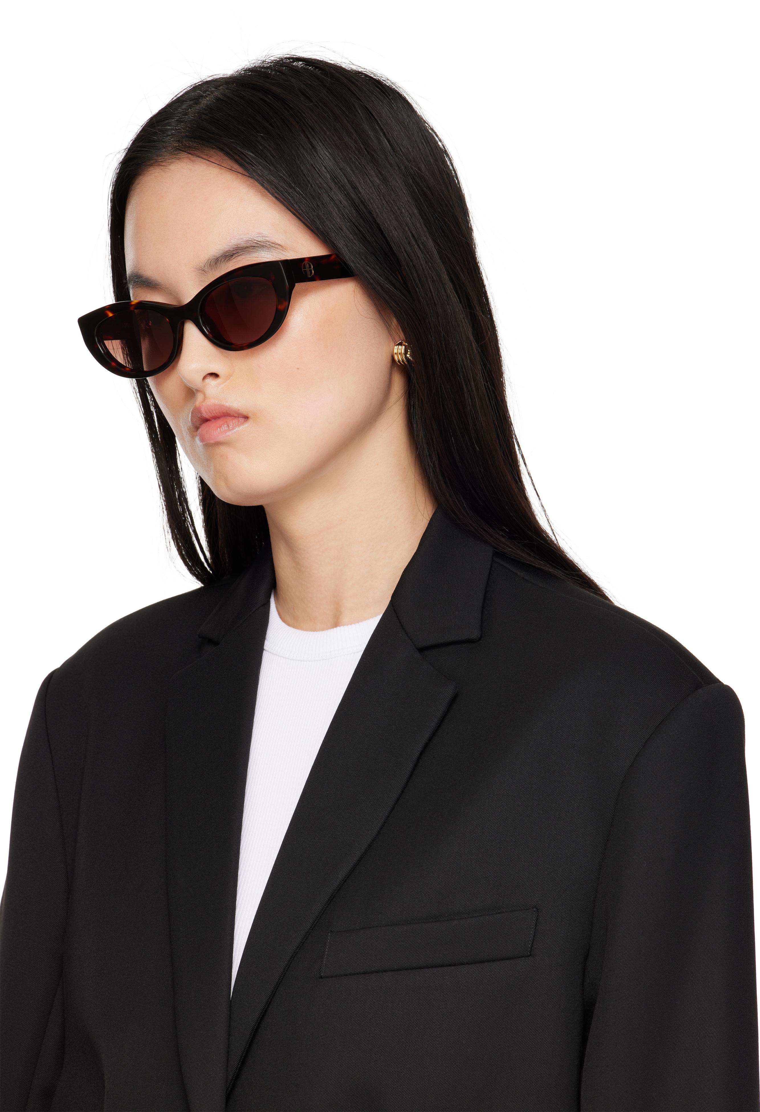Anine Bing Cannes Sunglasses in Black | Lyst UK