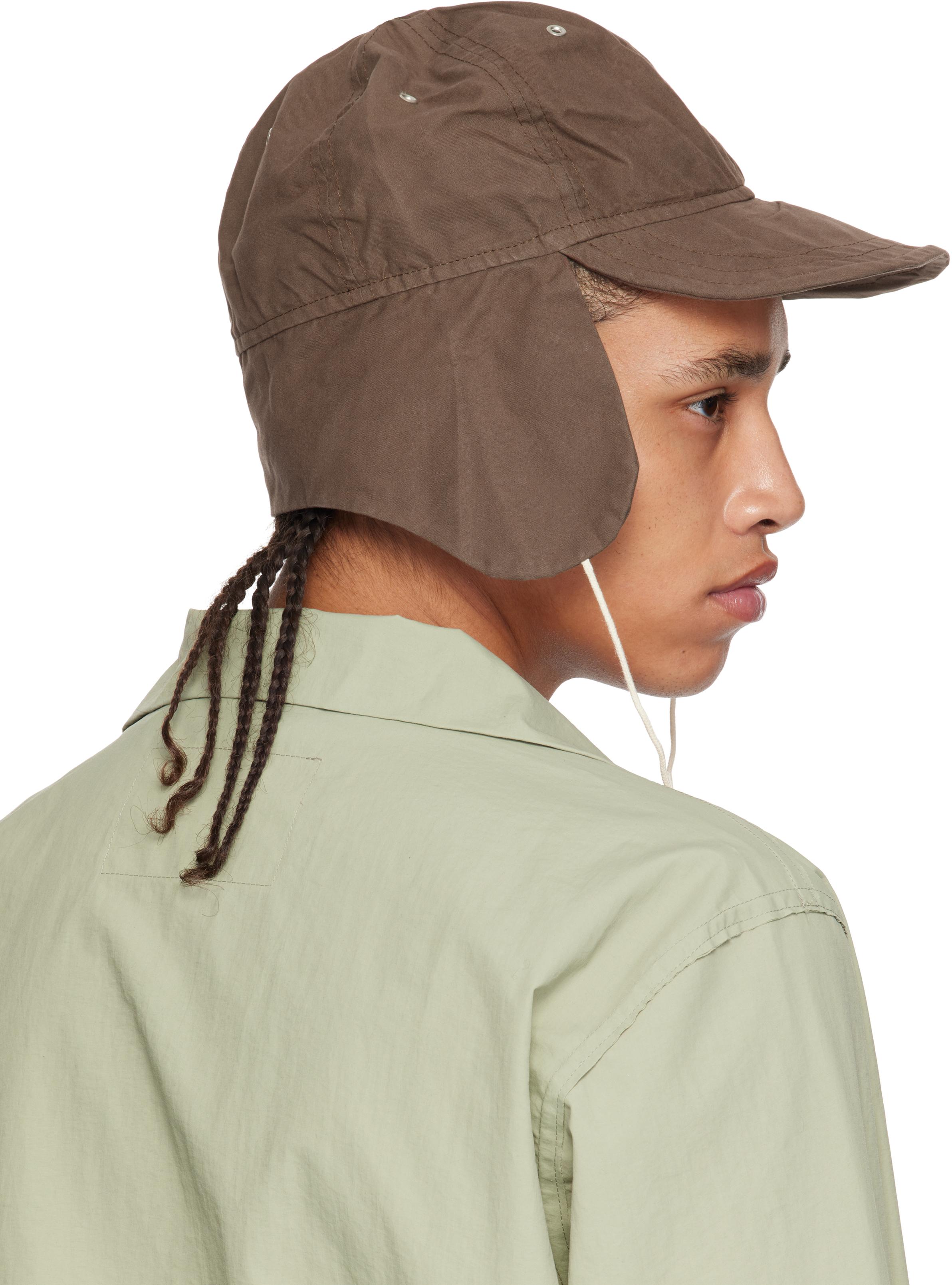 Camiel Fortgens Waxed Cotton Flap Cap in Green for Men | Lyst