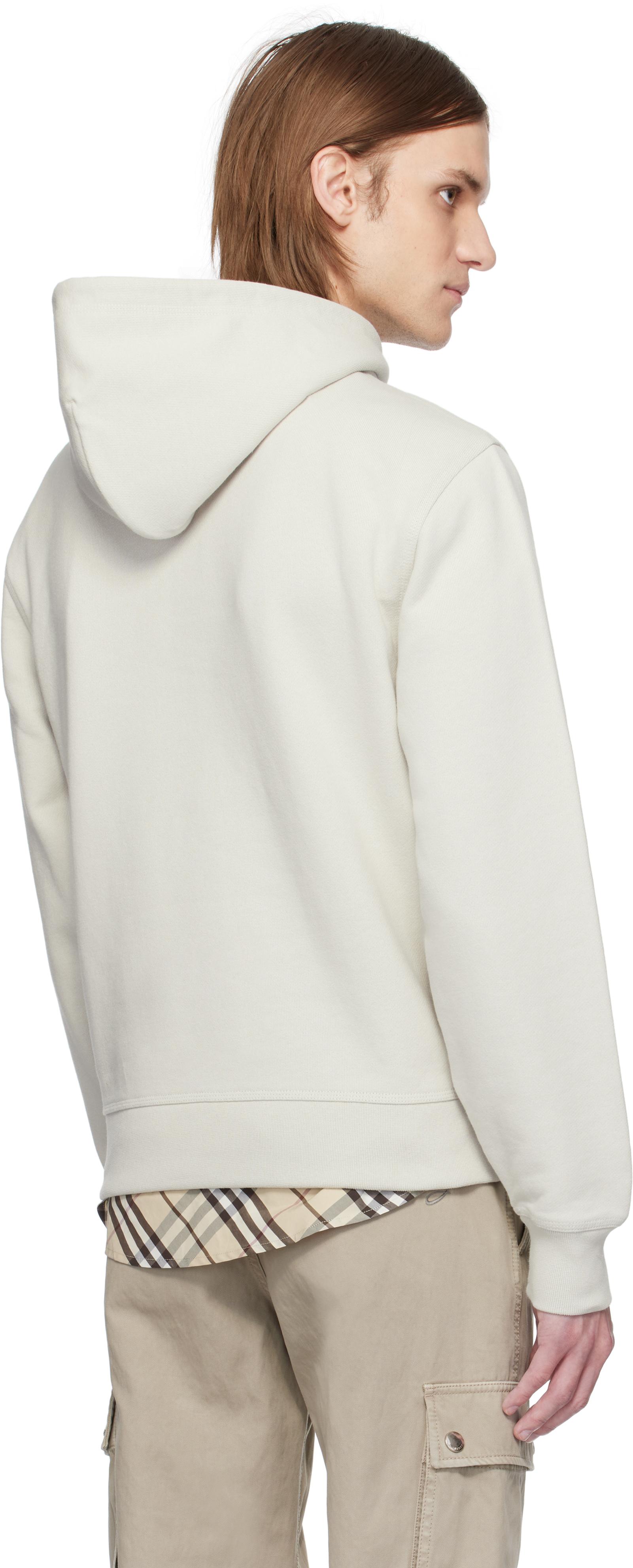 【BURBERRY】KNOT LOGO HOODIE Knot Logo Cotton Hoodie in Sail - Men | Burberry® Official