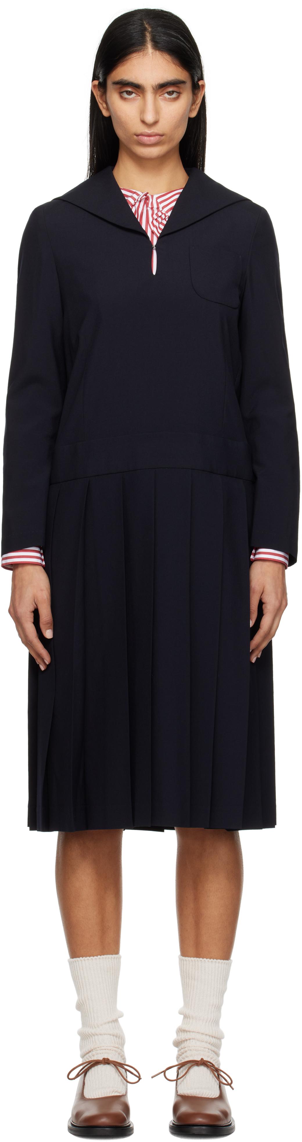 Comme des Garçons レディース ブラック ネイビー トロピカルウール 
