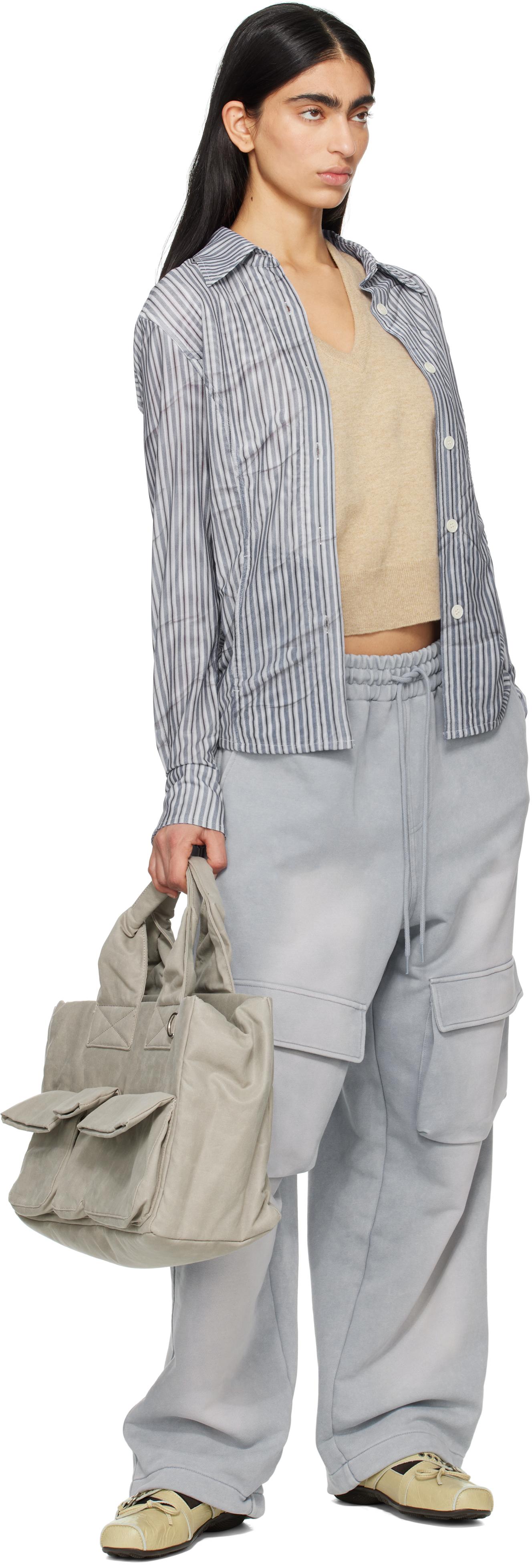 OPEN YY Oil Skin Venti Tote in Grey | Lyst Canada