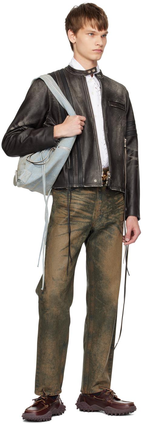 【関税込み】EYTYS SSENSE限定 ブラウン Damon レザージャケット SSENSE Exclusive Brown Damon Leather Jacket by EYTYS on Sale