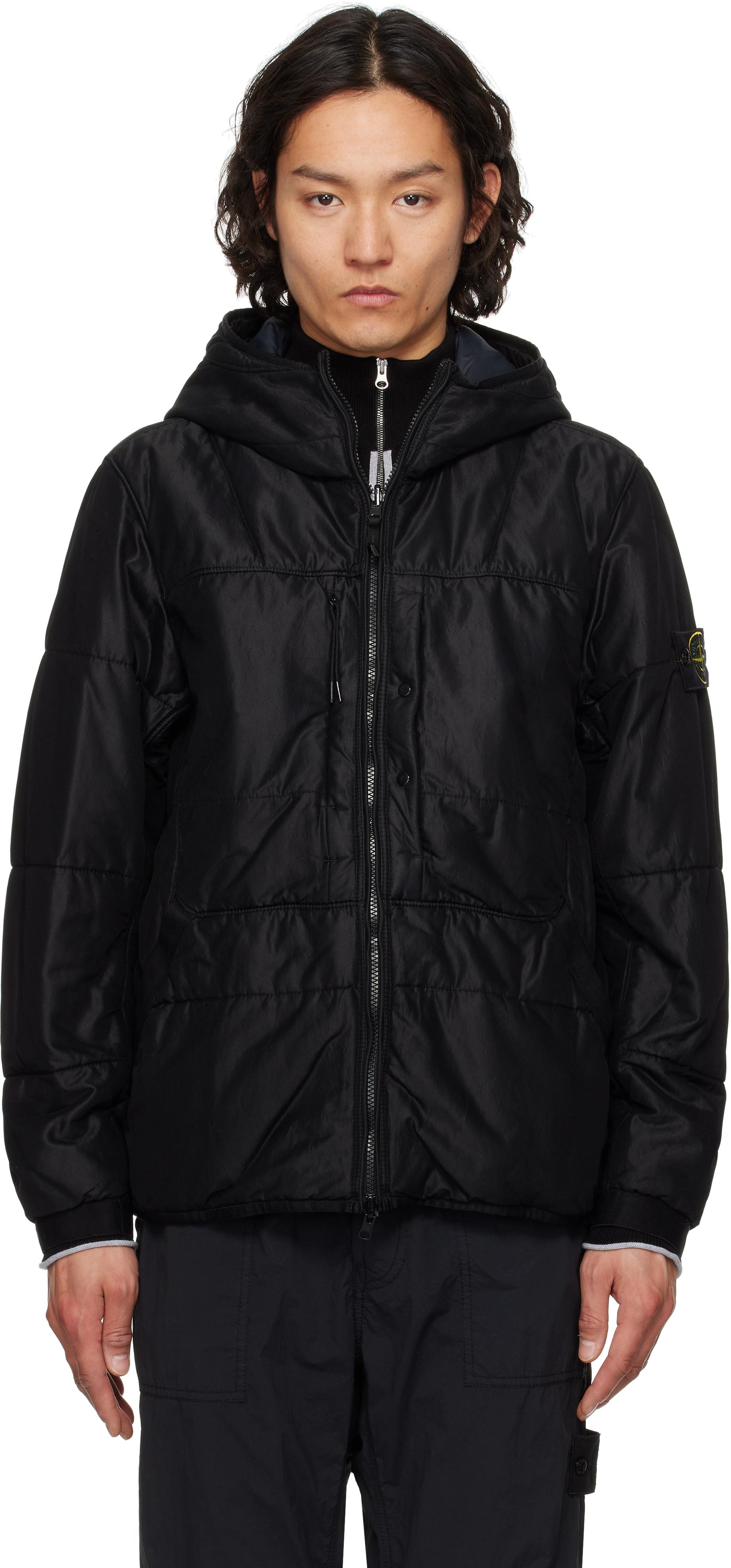 メンズ Stone Island ブラック Run-Proof Nylon Mesh-Tc リバーシブル