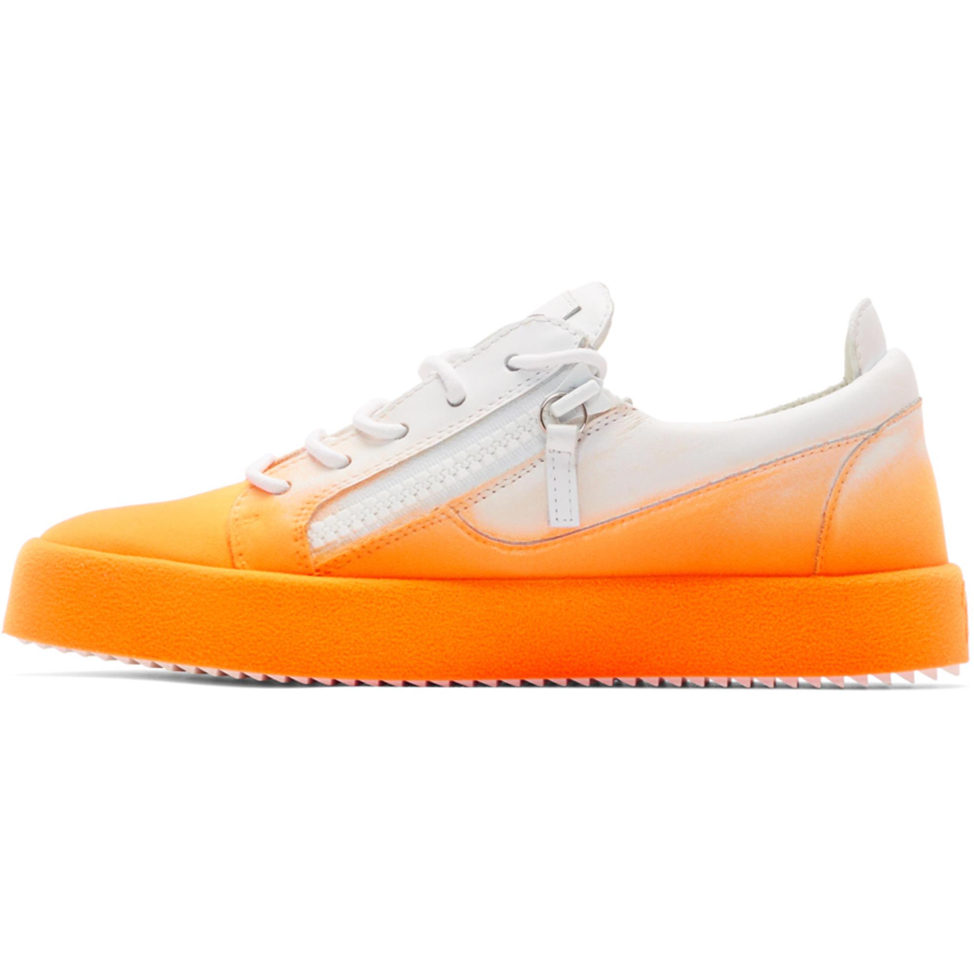 giuseppe zanotti orange sneakers