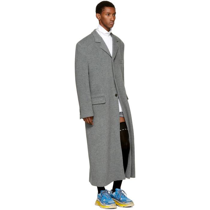 Mens long grey coat Clearance