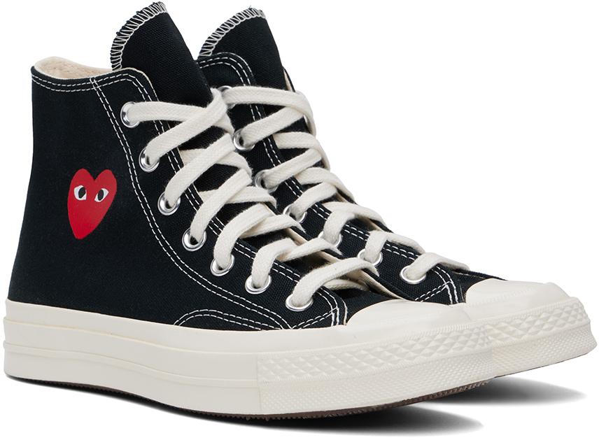 Black love heart converse hotsell