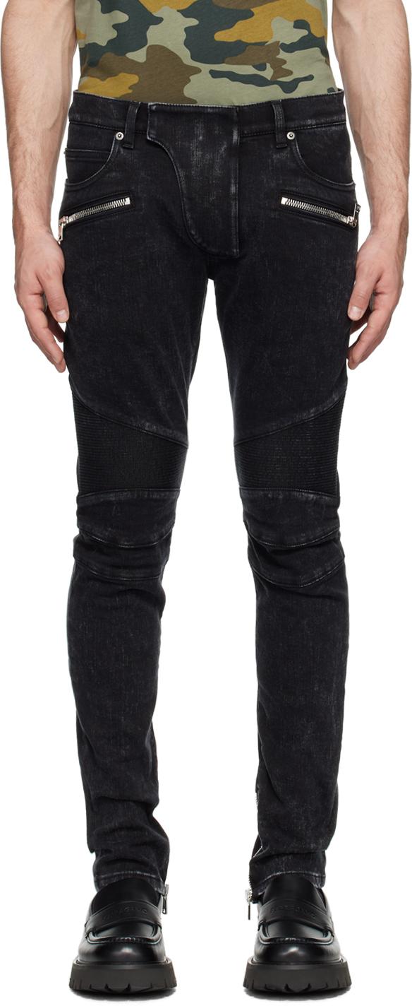 Balmain メンズ ブルー スリムフィット ジーンズ ジーンズ