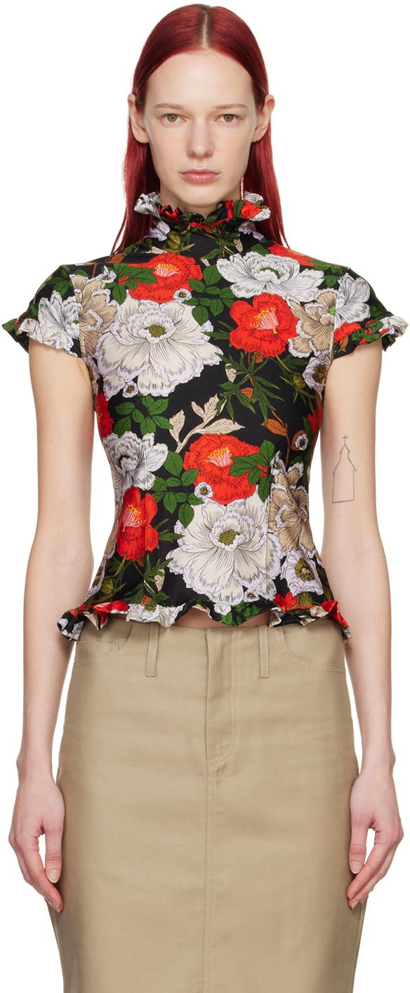 MERYLL ROGGE レディース マルチカラー フローラル Tシャツ トップス