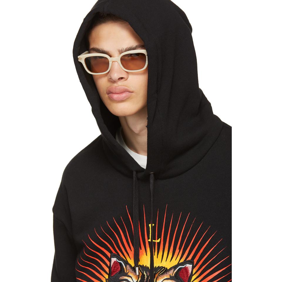 Gucci Black Angry Cat 'modern Future' Hoodie for Men | Lyst