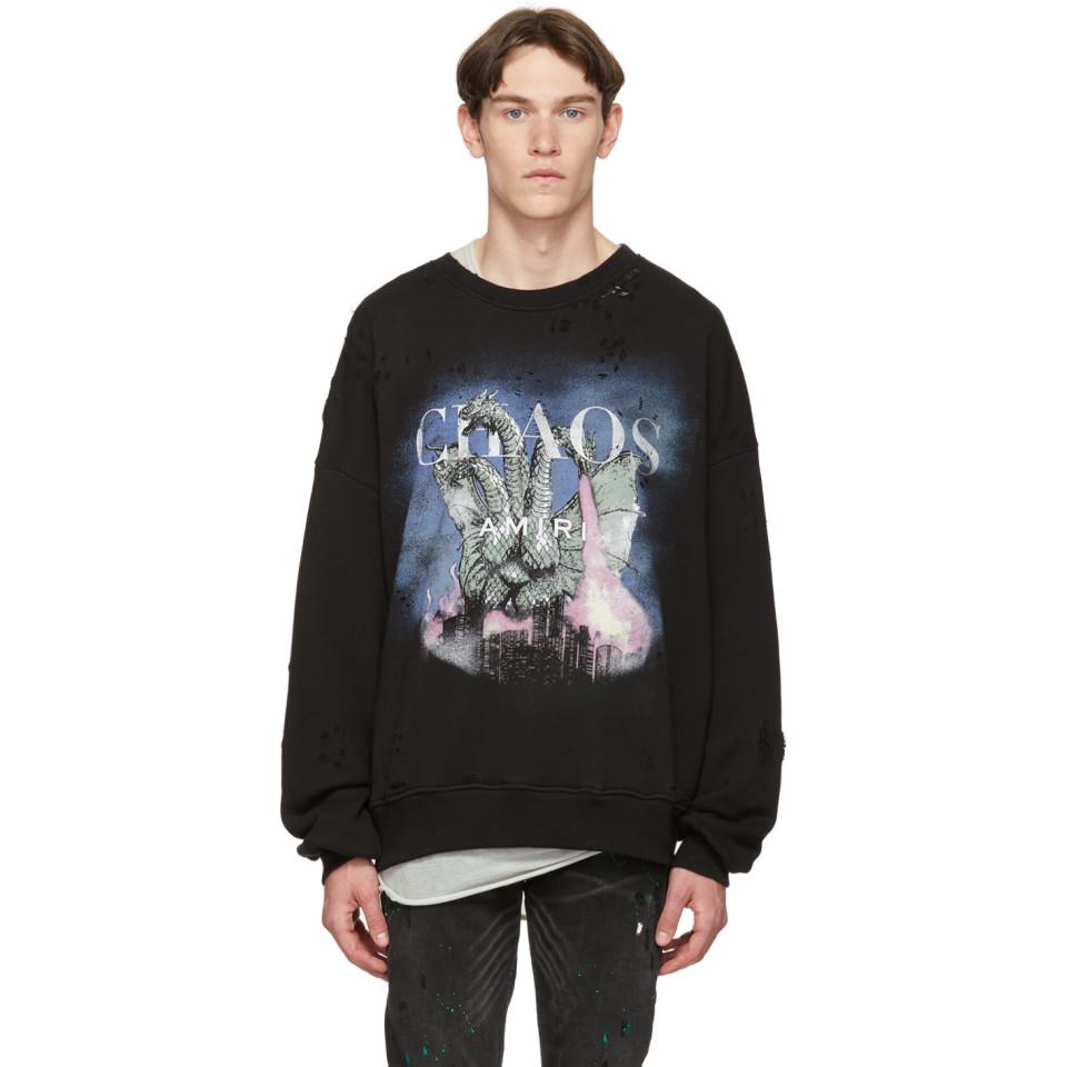 Amiri Chaos Sweatshirt in Black for Men Lyst Canada