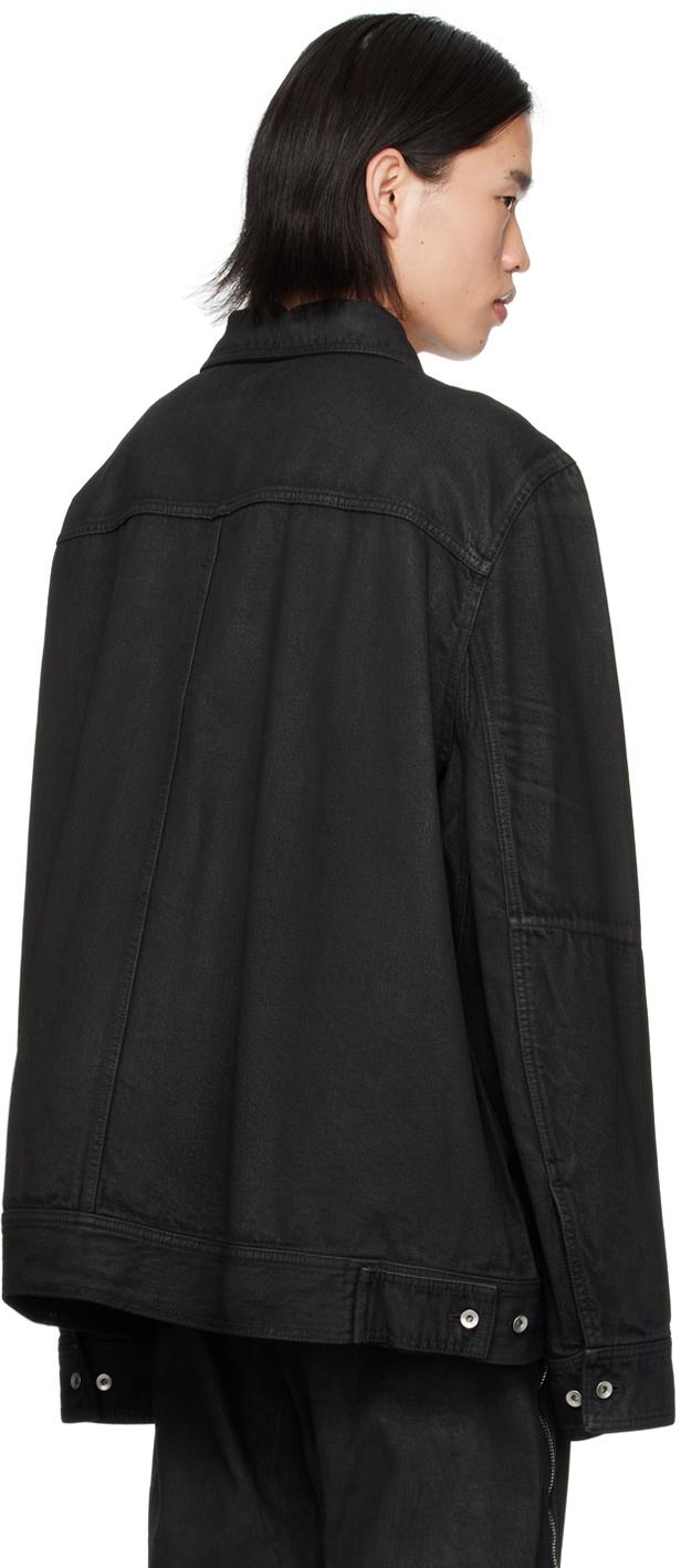 Rick Owens Lido Worker Denim Jacket in Black for Men | Lyst