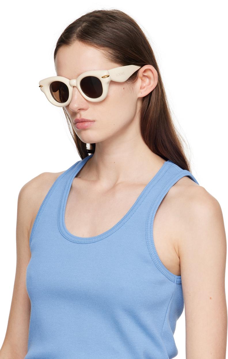 Loewe Luxury Inflated Round Sunglasses in Black | Lyst