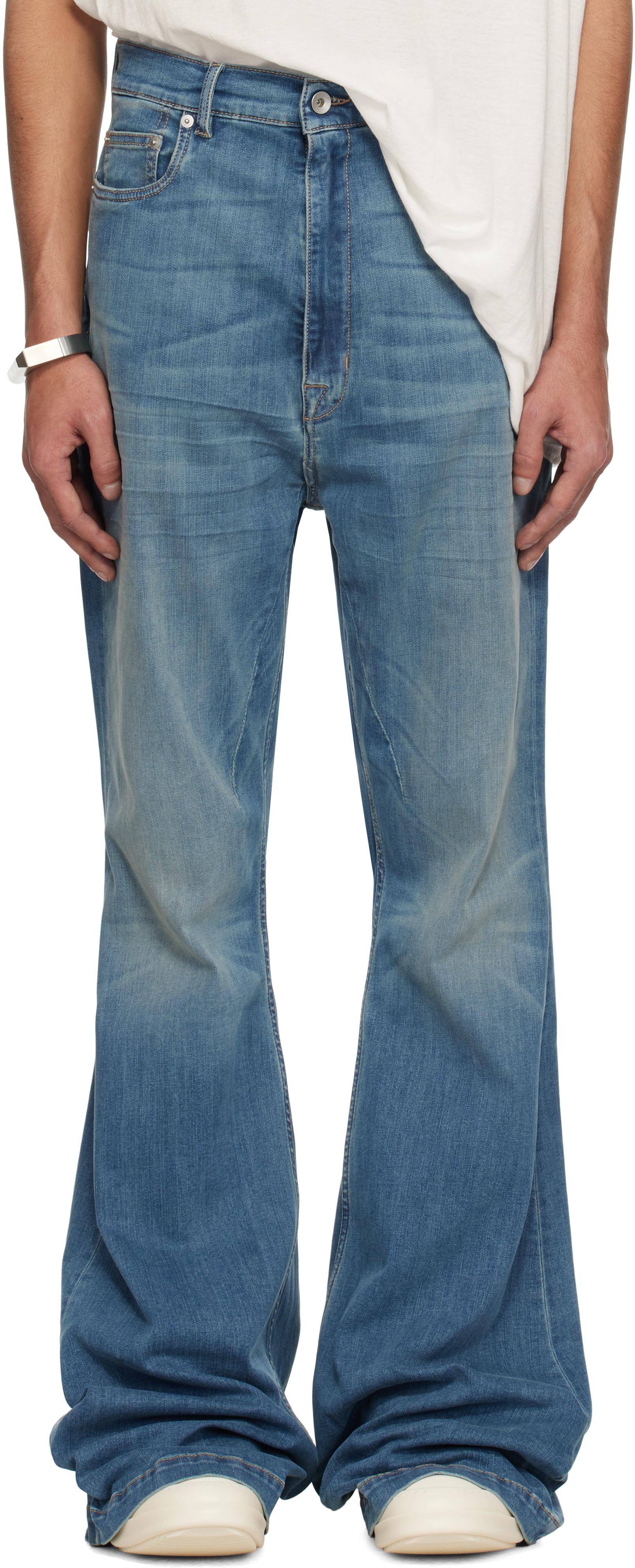 Rick Owens Hollywood Bolan Bootcut Jeans in Blue for Men | Lyst