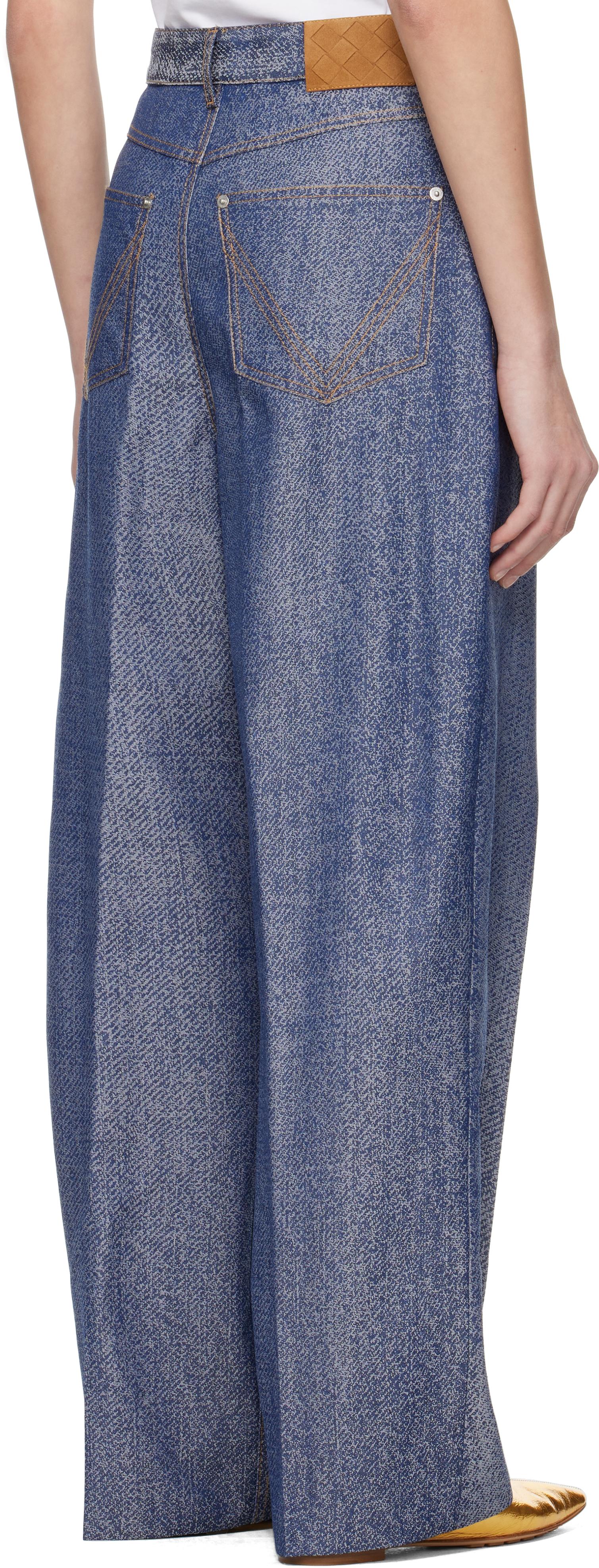 BOTTEGA VENETA★Denim jacquard wide leg pants Bottega Veneta® Women's Denim Jacquard Wide Leg Trousers in