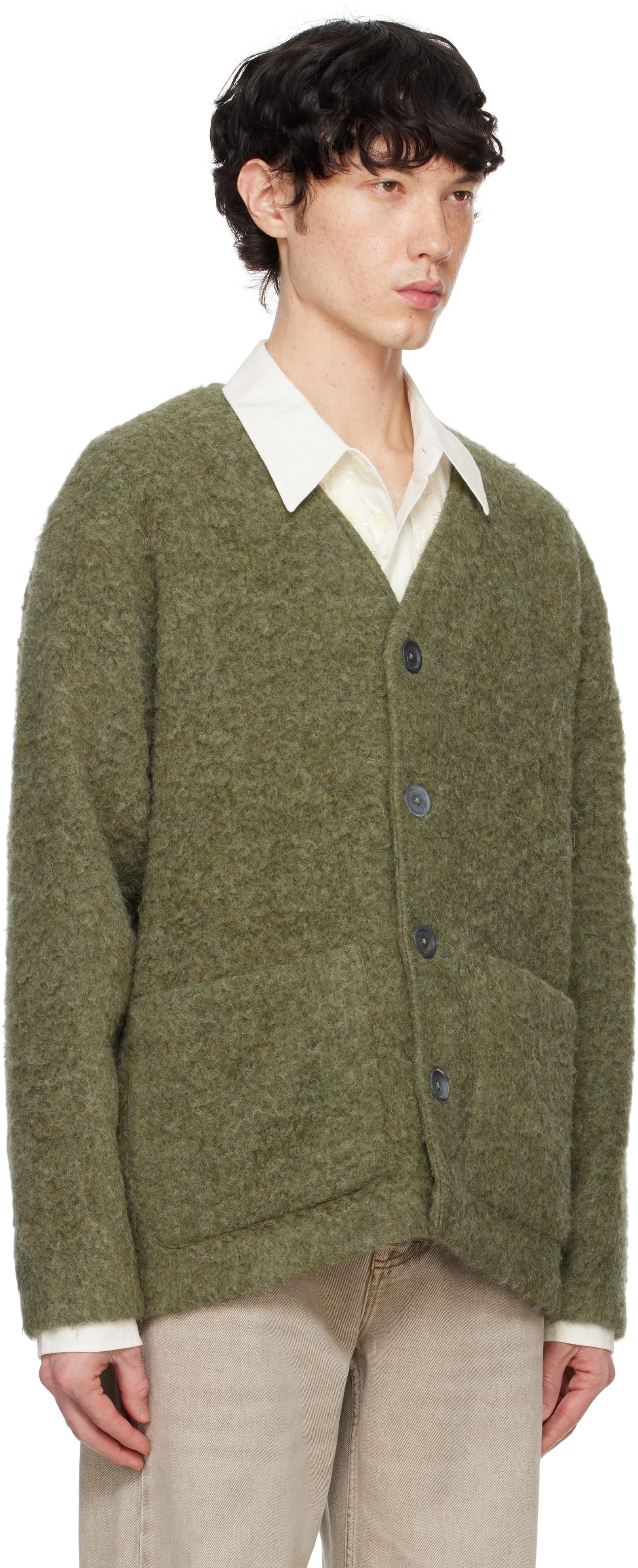 メンズ Our Legacy ーン ブラッシュド カーディガン グリーン | Lyst