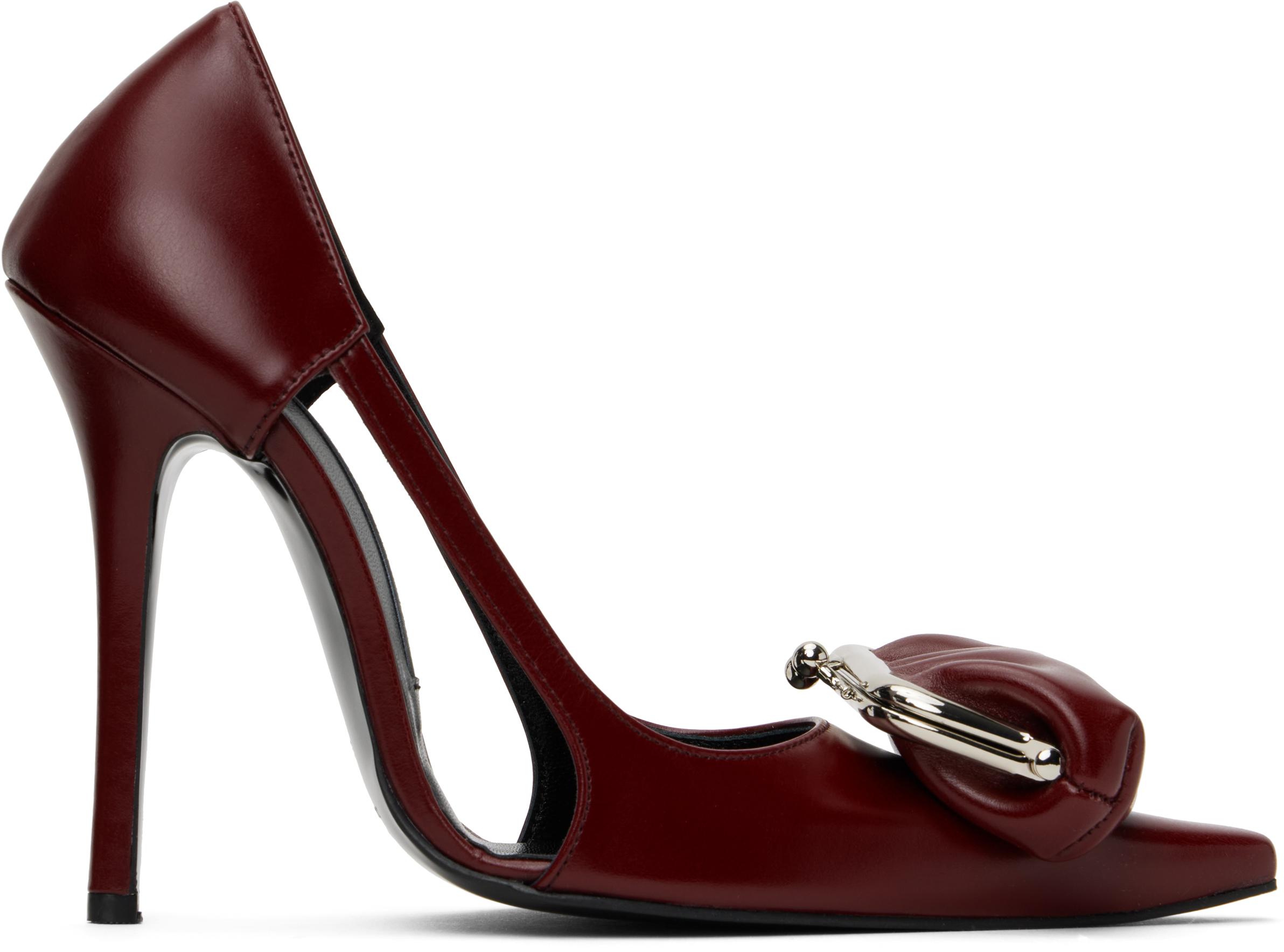 【関税込み】Pushbutton バーガンディ Coin Purse Pointy ヒール Pushbutton Heels for Women | Online Sale up to 75% off | Lyst