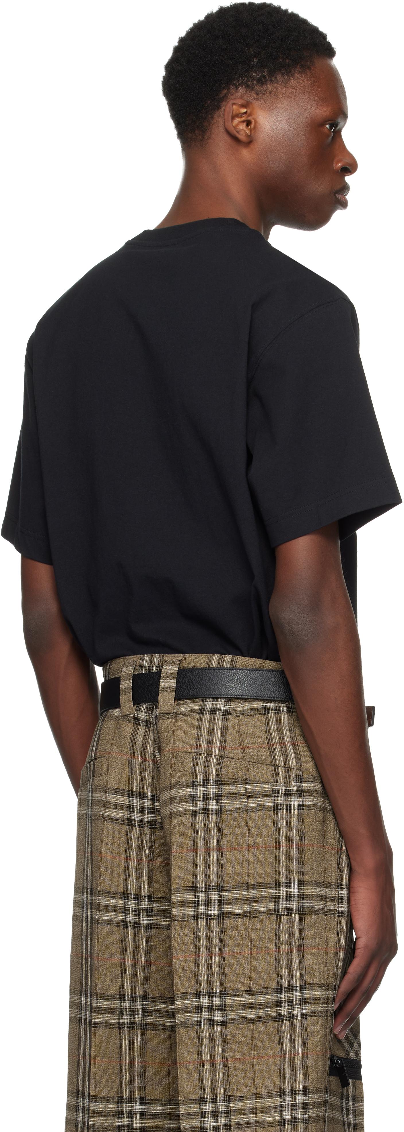 Burberry Cross Stitch Ekd​ Cotton T-Shirt in Black for Men