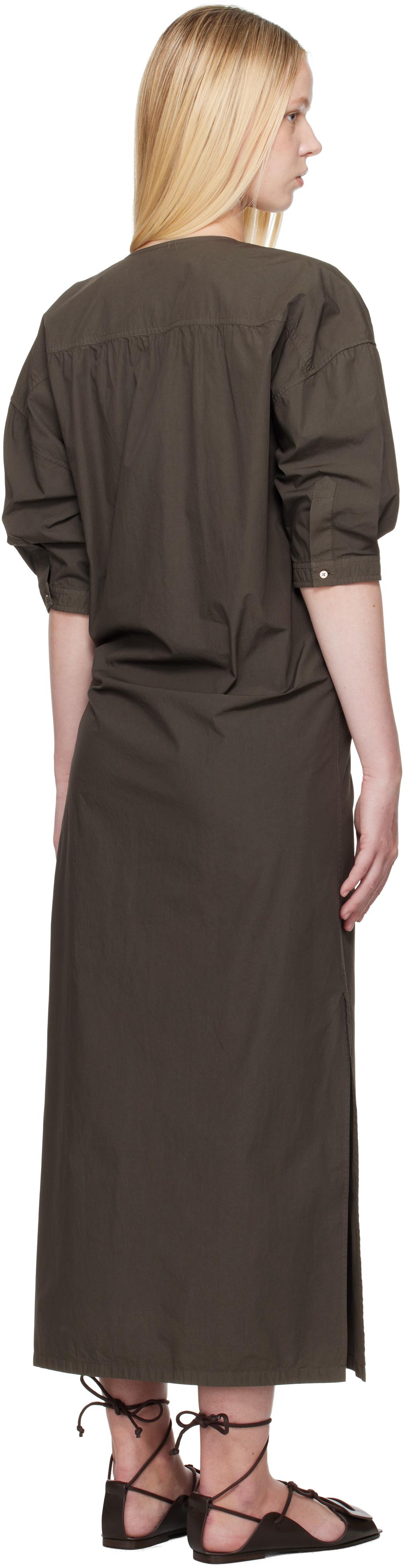 「LEMAIRE」シルク混 ミディ丈 ラップシャツワンピース ZARA ミディ丈シャツワンピース - メルカリ
