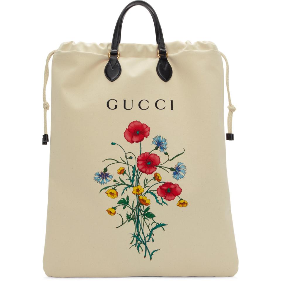 Gucci Canvas White Chateau Marmont Laundry Tote for Men - Lyst