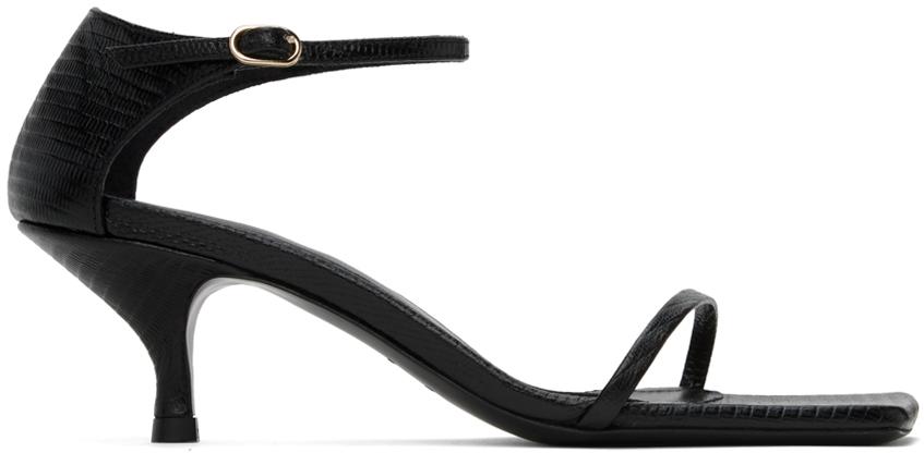 【関税込み】TOTEME ブラック The Minimalist ヒールサンダル Minimalist suede sandals black – TOTEME