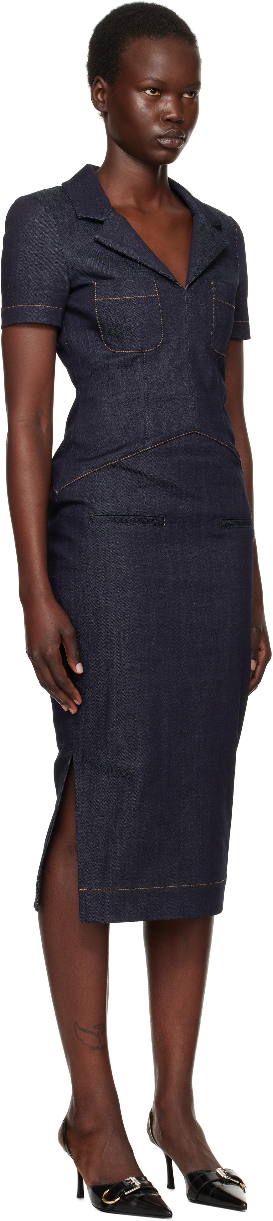 ワンピース GIVENCHY Woman Dress Denim BW22D0516D 457 GIVENCHY Denim halterneck dress | NET-A-PORTER