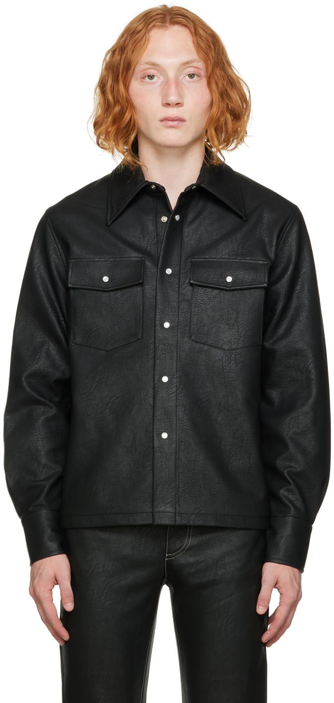Séfr Ssense Exclusive Matsy Faux-leather Jacket in Black for Men | Lyst ...