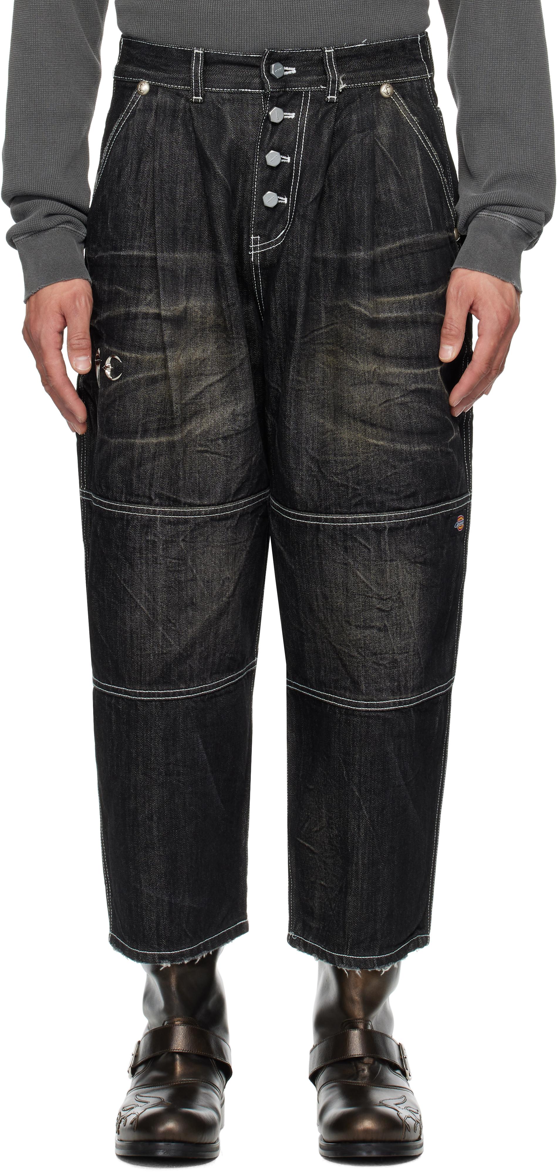 THUG CLUB Dickies Edition Double Knee Jeans in Black for Men | Lyst