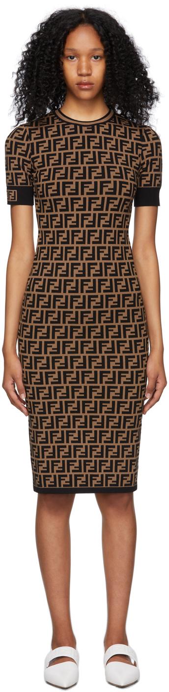 Fendi Brown & Black 'forever ' Dress | Lyst