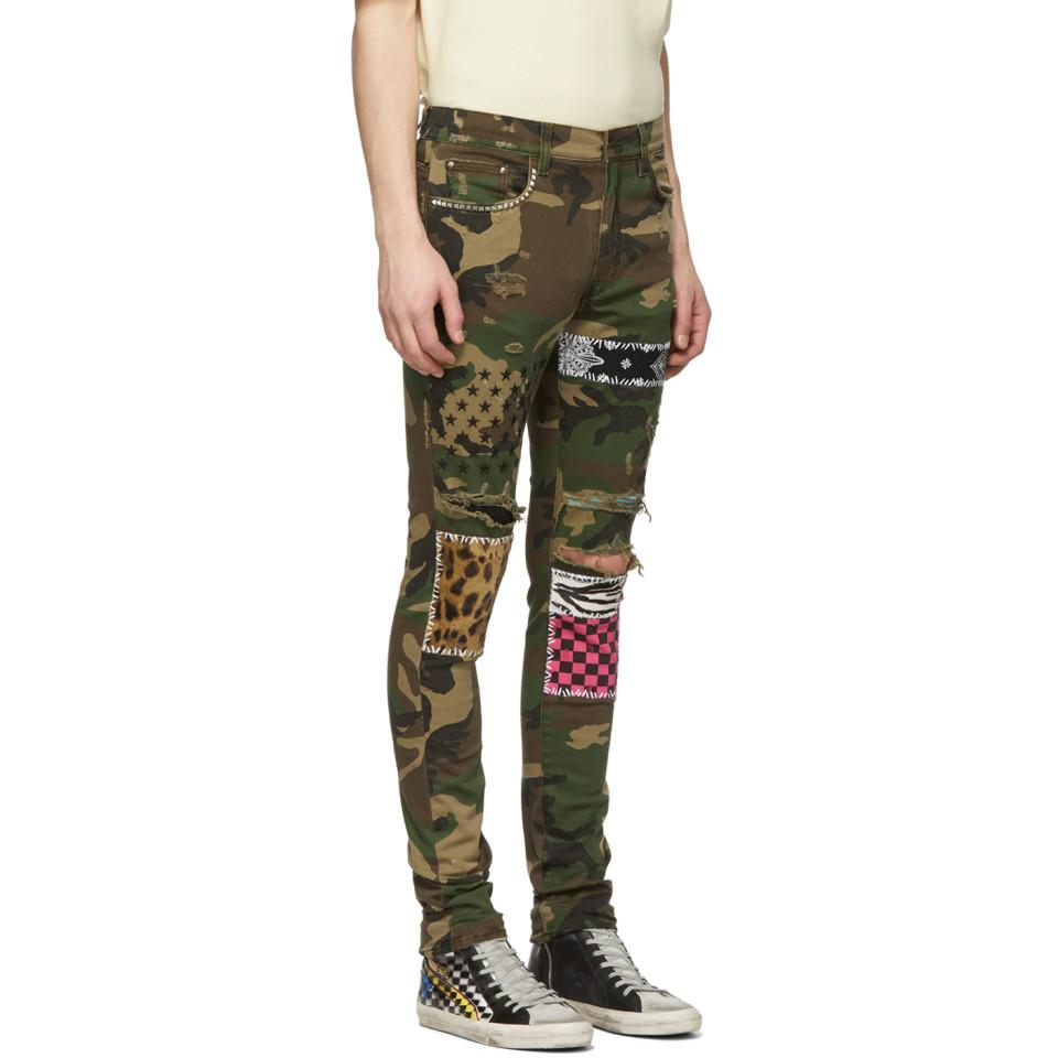amiri jeans camo