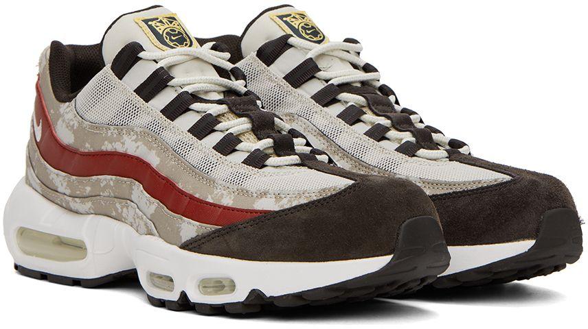 Nike Off-white & Brown Air Max 95 Sneakers in Black for Men | Lyst