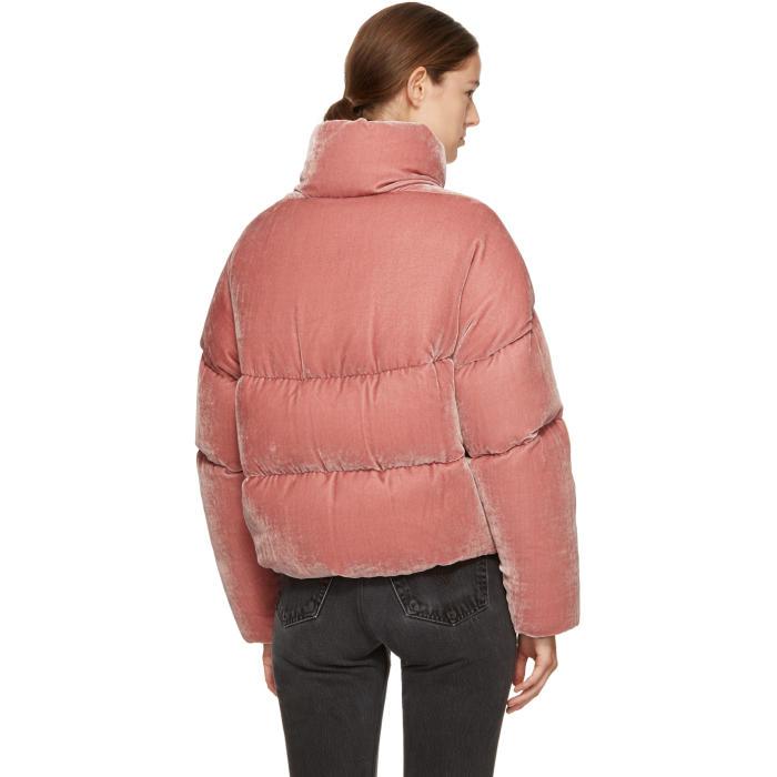 Moncler Pink Velvet Down Cercis Jacket 