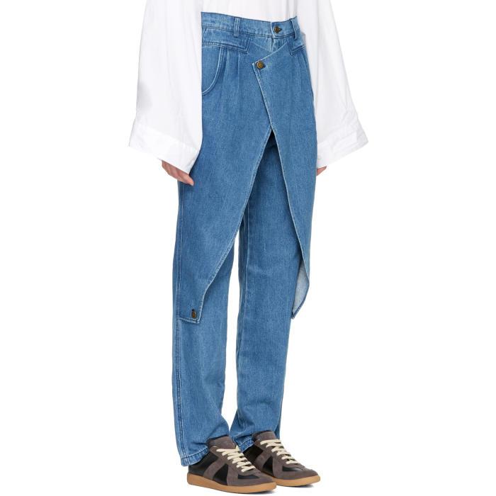 69 Denim Blue Front Flap Jeans | Lyst