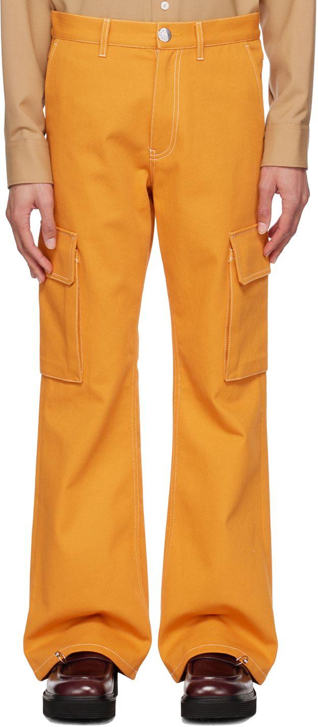 Marni Orange Flared Cargo Pants for Men Lyst