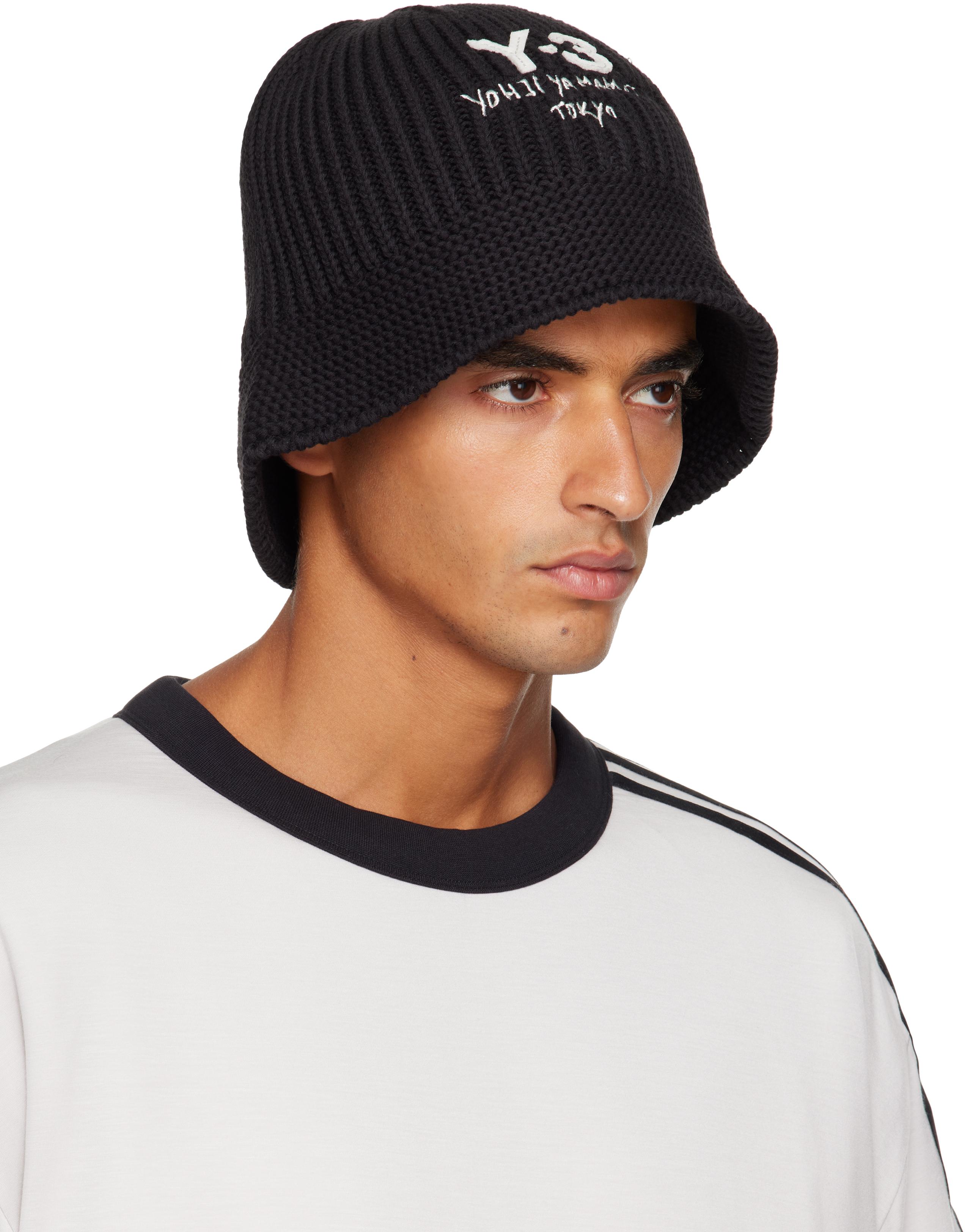 Y-3 Heritage Knit Bucket Hat in Black for Men | Lyst