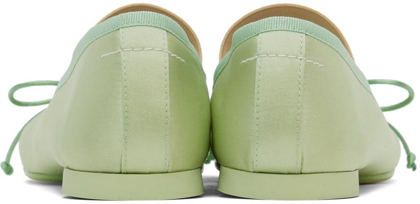MM6 by Maison Martin Margiela Ballet Logo Shoe in Green | Lyst MM6 by Maison Martin Margiela Ballet Logo Shoe in Green | Lyst