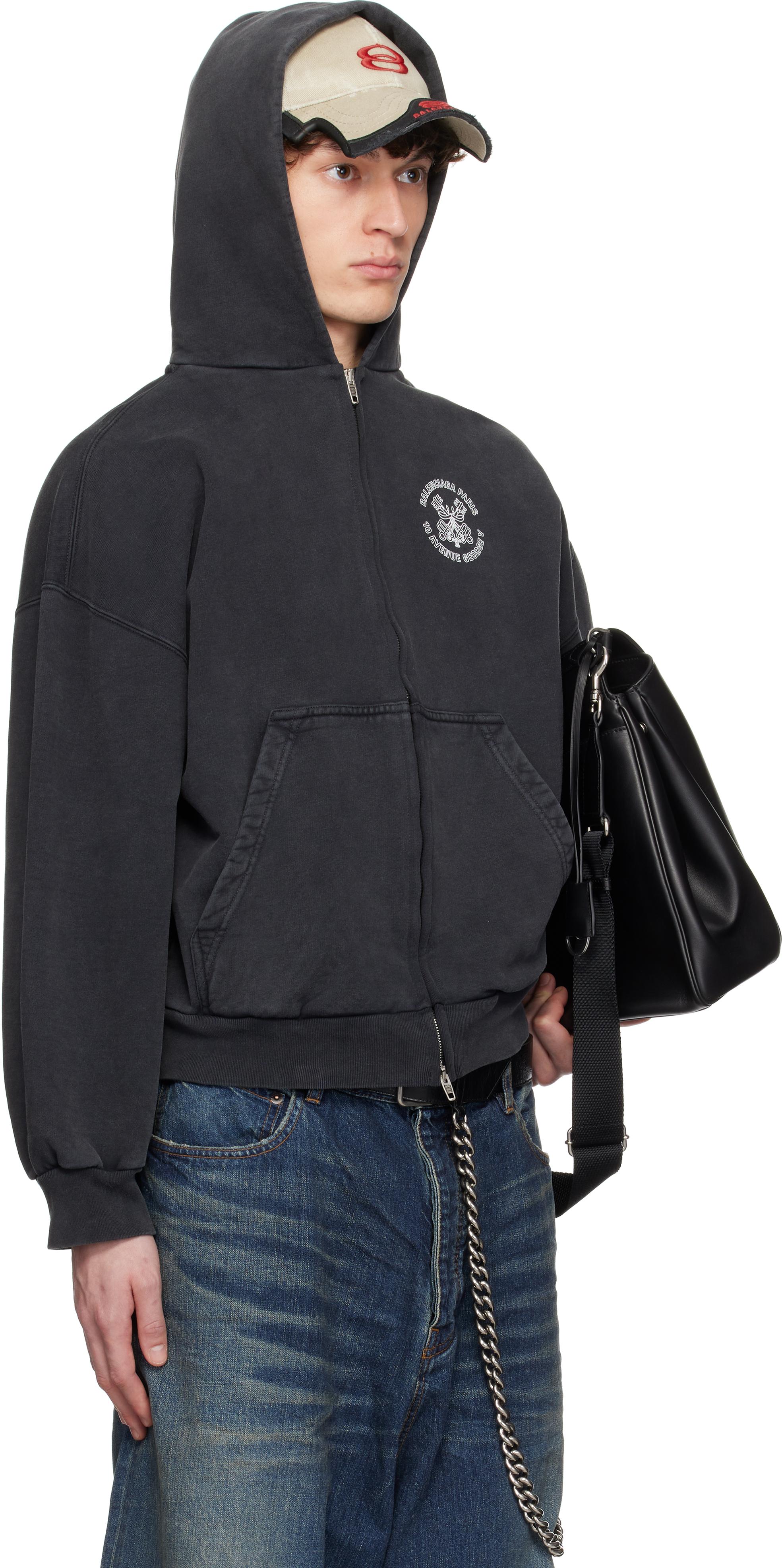 Balenciaga Tattoo メルトンジップフーディー（テイラー