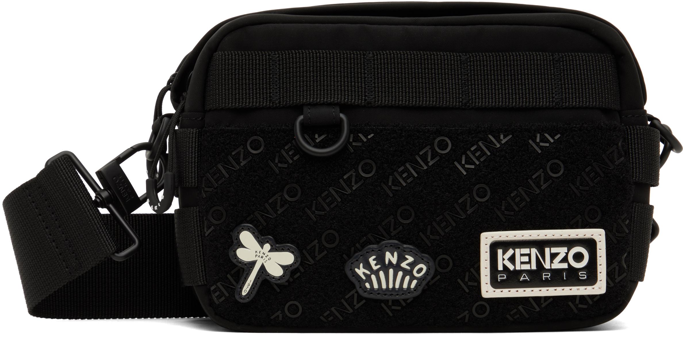 KENZO  メッセンジャーバッグ Kenzo logo-embossed Messenger Bag | Black | FARFETCH