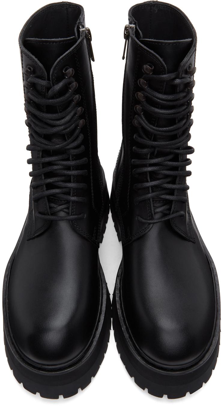 Ann Demeulemeester Black Oversized Sole Tucson Lace-up Boots | Lyst