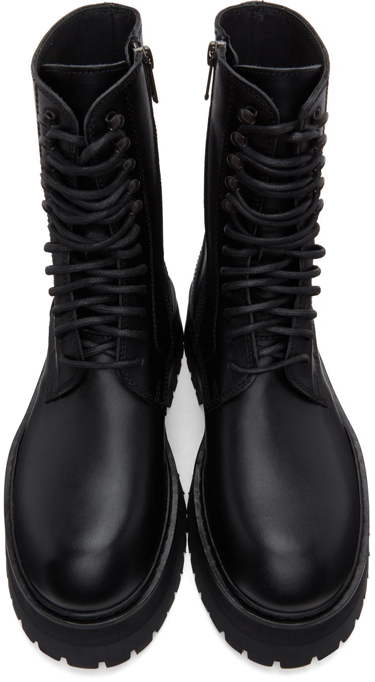 Ann Demeulemeester Black Oversized Sole Tucson Lace-up Boots Lyst