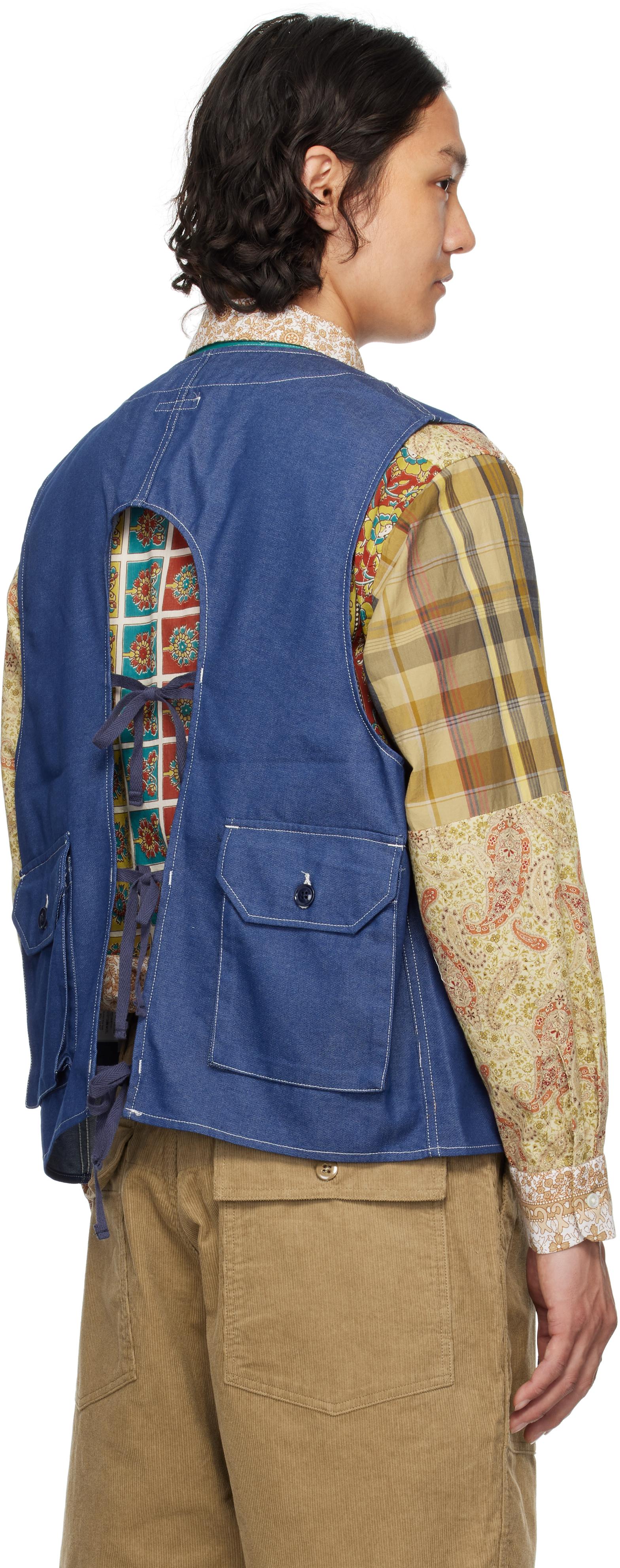 Engineered Garments C-1 Denim Vest in Blue for Men | Lyst