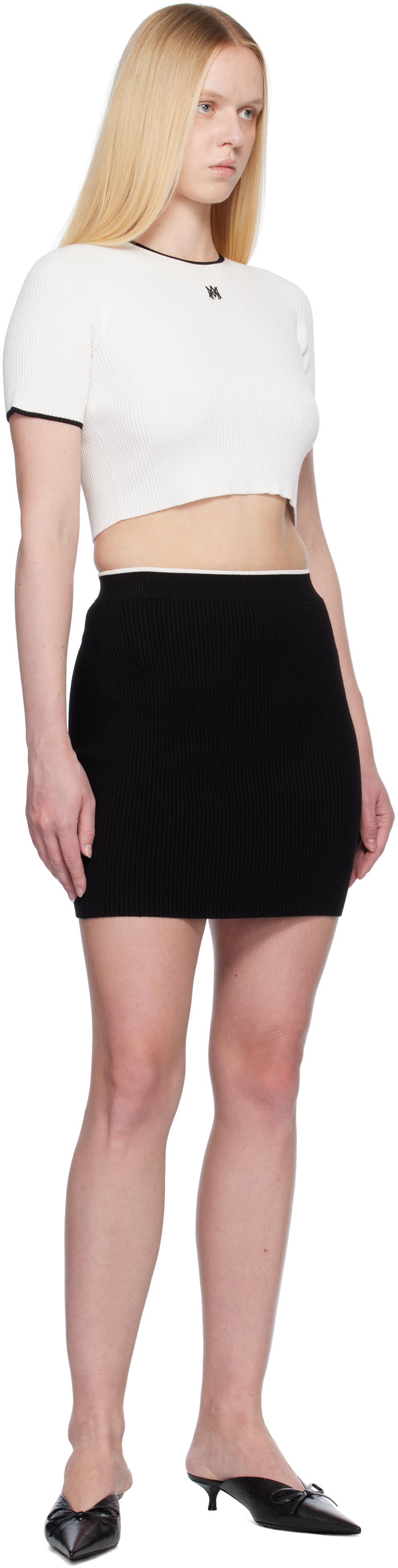 ワンピース AMIRI Women Mid Skirts KNRS1008 BLACK Black Amiri Logo Pleated Mini Skirt | Neiman Marcus