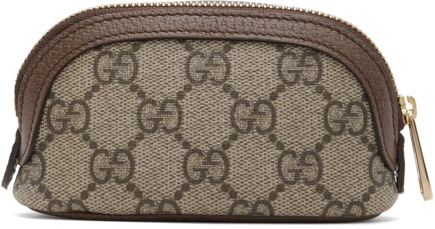 Gucci Beige GG Ophidia Coin Pouch in Brown Lyst UK