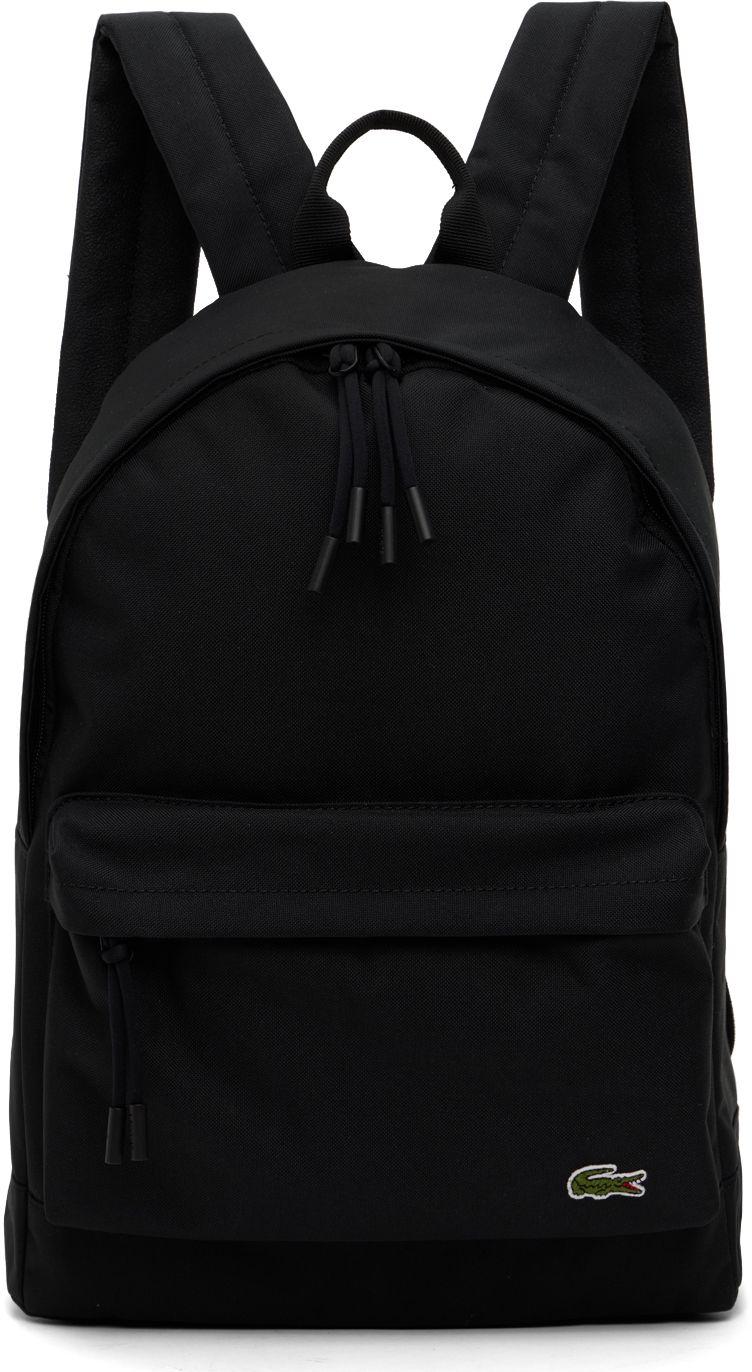 Lacoste Black Zip Backpack for Men | Lyst